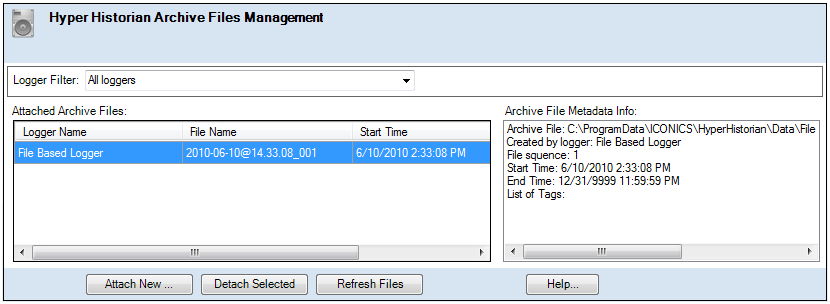 Archive Settings for Hyper Historian