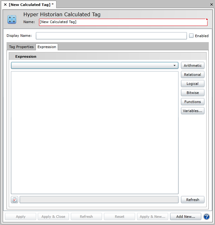 Configuring a Calculated Tag
