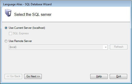 Select the SQL Server