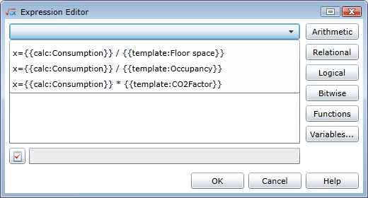 Defining a Library of Calculation Templates
