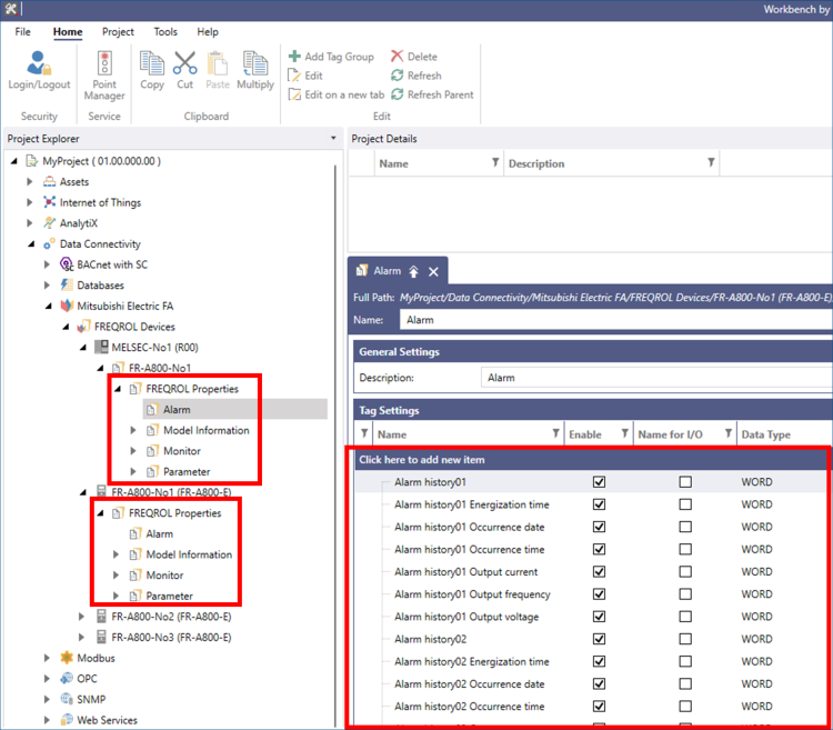 Adding a communication tag