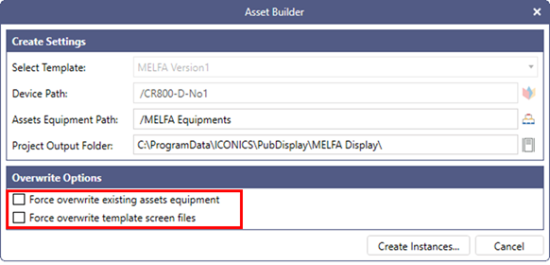 “Overwrite Options” setting