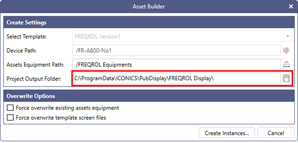 Configure and Execute Asset Builder
