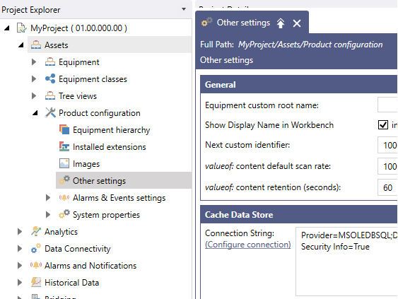 Enable Assets Cache Data Store