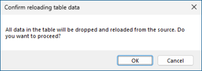 BI Server Reload Data Table Data