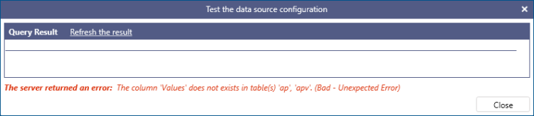 BI Server Error in Data View