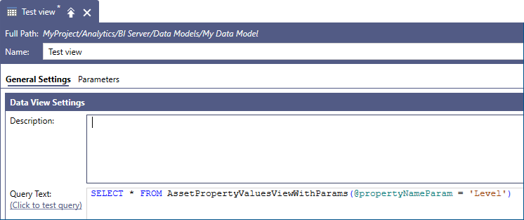 BI Data Query with Named Pararameter