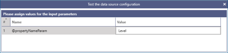 BI Data Query with Parameter Test