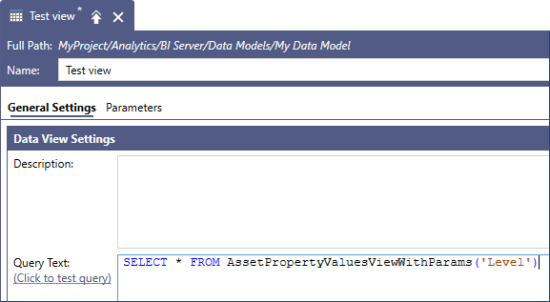 BI Data Query with Unnamed Pararameter