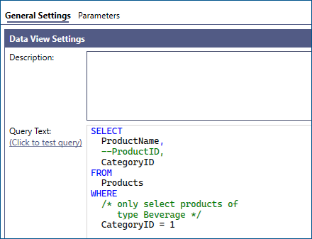 BI SQL Comments