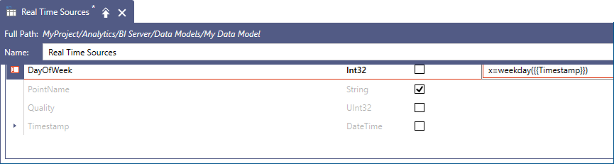Added Column Expression in Data Table Schema Panel