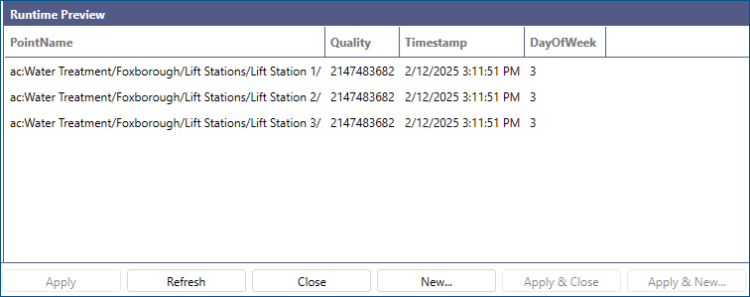 Column Expression in Runtime Preview Panel