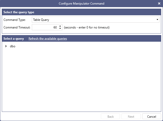 Configure SELECT Command