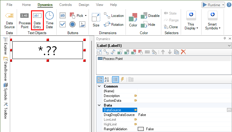 Adding a Data Entry