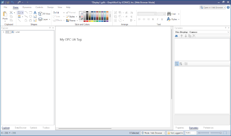 GraphWorX - OPC UA Label