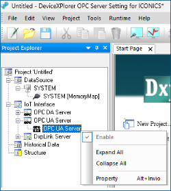 Device Explorer - Enable OPC UA Server