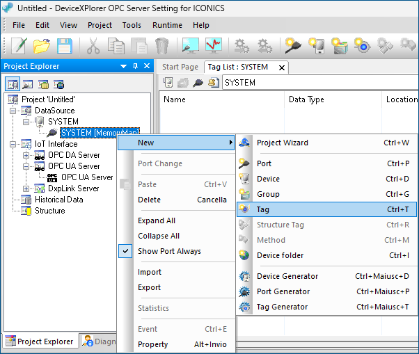 Device Explorer - Tag Wizard 1