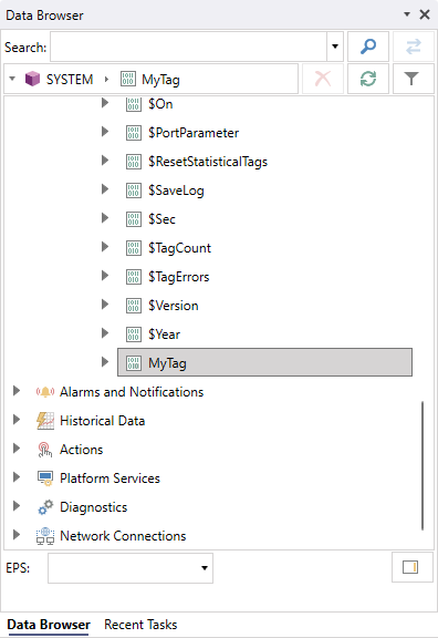 Data Browser - OPC UA data