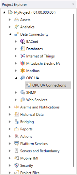 Workbench - OPC UA Connections