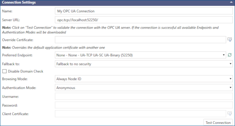 OPC UA - Preferred Endpoint
