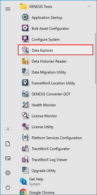 Data Explorer - Main Window