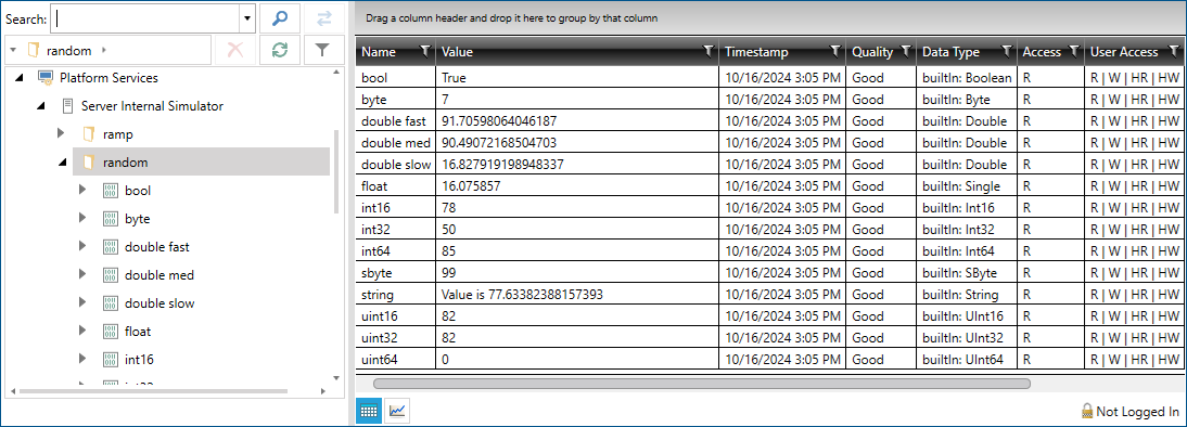 data explorer with DA data