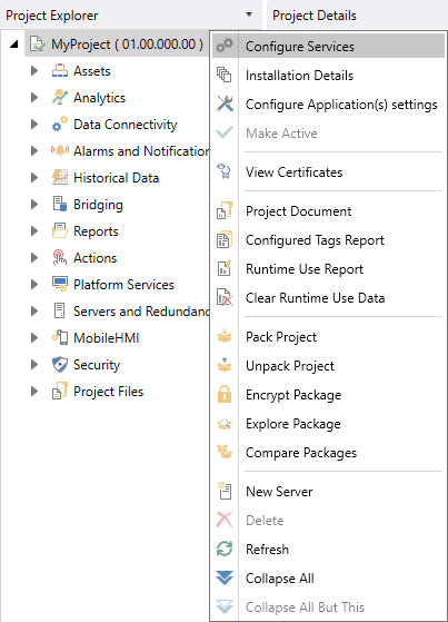 Workbench - Configure Services 1
