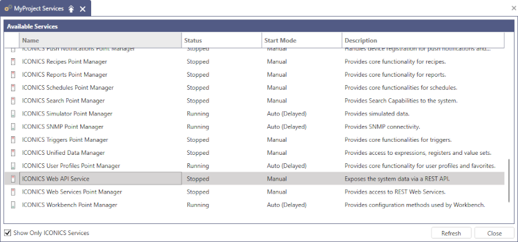 Workbench - Configure Services 2